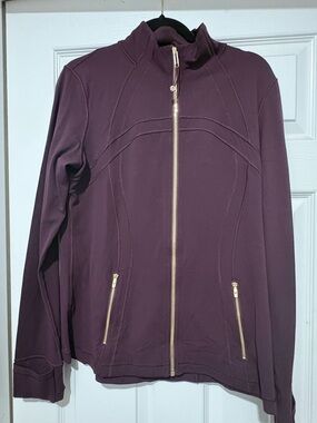 lululemon athletica Nulu Plum Define Jacket with Gold Zippers